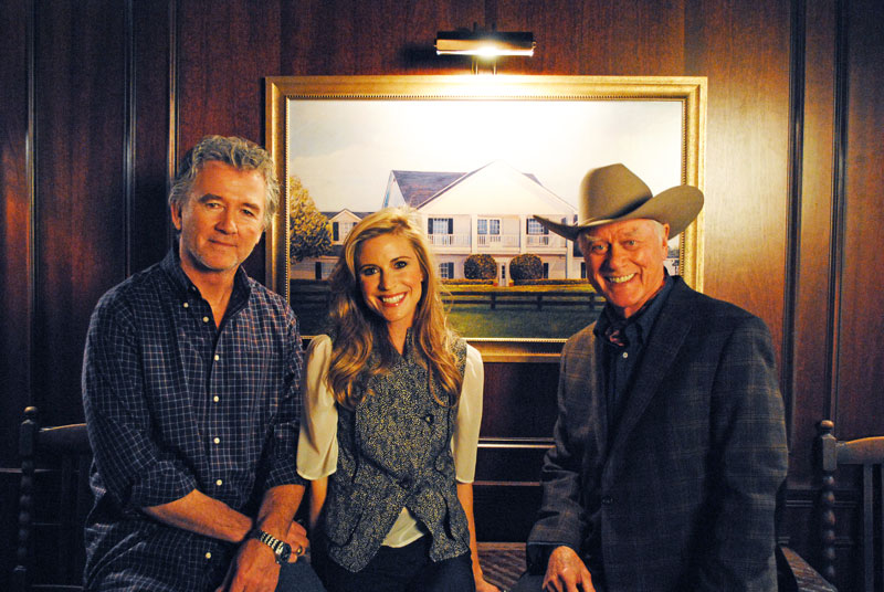 Natalie in with JR Ewing and Bobby